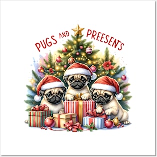 Pugs And Presents Posters and Art